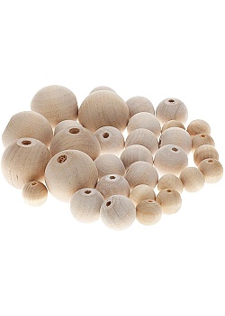 Träpärlor 30mm (50)