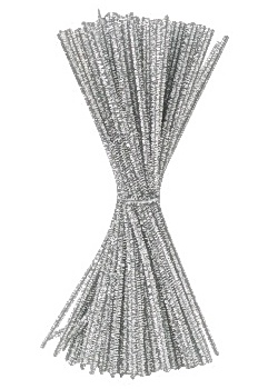 Piprensare glitter 30cm silver (100)