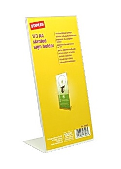 Skyltställ STAPLES enkelsidig 1/3 A4