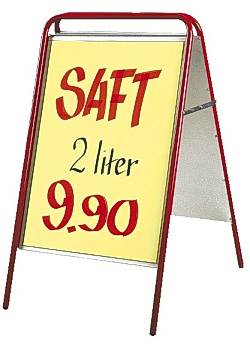 Gatuställ Sign 70x100cm röd