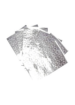 Stickers stjärnor silver 13mm (288)