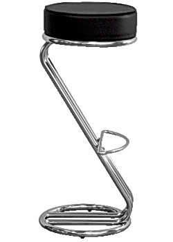 Barstol svart/krom (2)