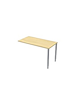 Bord kopplat 120x60cm björklaminat/grå