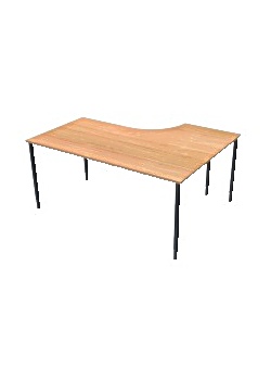 Bord Vänster 160x120cm bokfanér/svart