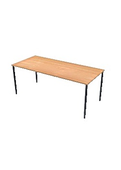 Bord Fristående 180x80cm bokfanér/svart
