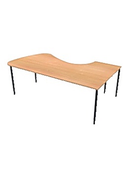 Bord Vänster 220x120cm bokfanér/svart