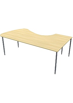 Bord Vänster 220x120cm björklaminat/grå