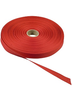 Bomullsband 50mx13mm röd