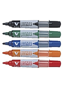 Whiteboardpenna PILOT V Board rund (5)