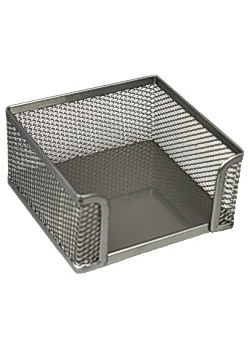 Blockask i nät 95x95mm silver