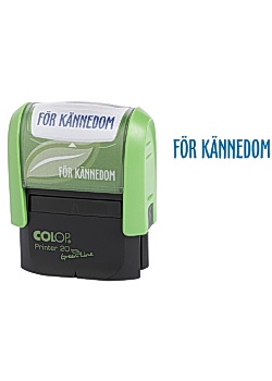 Stämpel standardtext FÖR KÄNNEDOM