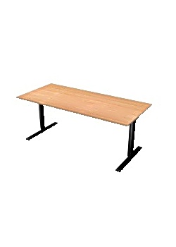 Bord El 180x80cm bokfanér/svart