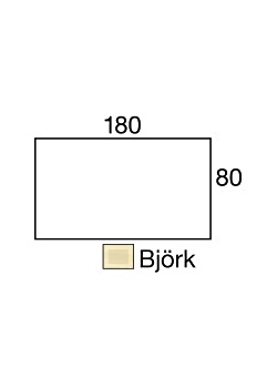Bord El 180x80cm björkfanér/grå