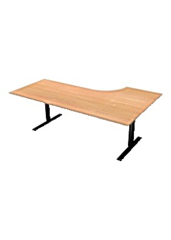 Bord El Vänster 200x120cm bokfanér/svart