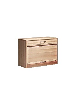 Skåp jalusi 1 låda H63cm bokfanér