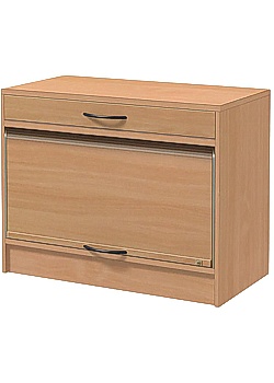Skåp jalusi 1 låda H63cm boklaminat