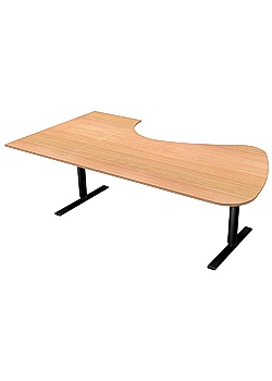 Bord El Höger 220x120cm boklaminat/svart