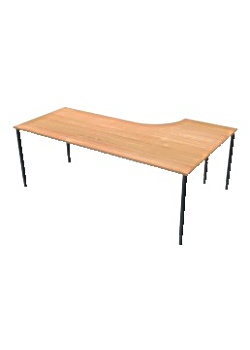 Bord Höger 200x120cm bokfanér/svart