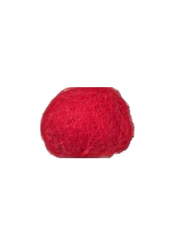 Kardad ull 100g röd
