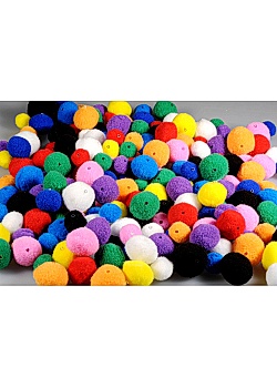 Pom Pombollar med hål (100)