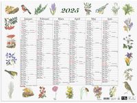 Väggkalender Stora Naturalmanackan 2025