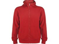 Hoodie zip ROLY Montblanc uni röd L