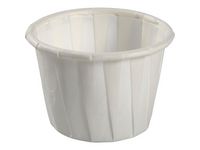 Plissébägare Ø4,4cm 30ml vit 250/fp
