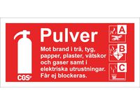 HOUSEGARD Skylt BRANDSLÄCKARE PULVER 10x20cm