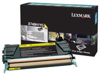 Toner LEXMARK X748H1YG gul