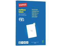 Staples Etikett 105x37mm (fp om 1600 st)