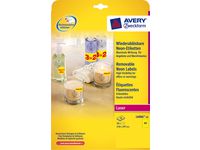 Etikett AVERY Neon gul 210x297mm 20/FP
