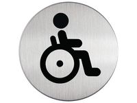 Skylt WC handikappad DURABLE 83mm stål