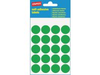 Etikett STAPLES 19mm grön färgsign100/FP