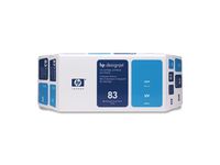 Hewlett Packard HP 83 - 3-pack - ljus cyan - original - bläckpatron (package 3 each)