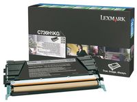 Toner LEXMARK C736H1KG svart