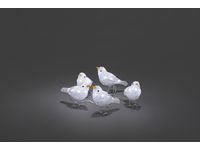 KONSTSMIDE Fåglar akryl 40 vita LED