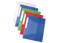 Staples Gummibandsmapp transp. plast 5-färger (fp om 6 st)