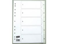 Plastregister STAPLES A4 1-5 vita