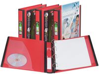 Staples Ringpärm BETTER BINDER A4 med fönster röd