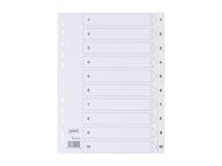 Plastregister STAPLES A4 1-10 vita