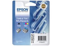 Epson Epson T066 + T067 Twin Pack - svart, färg (cyan, magenta, gul) - original - bläcktank (fp om 4 st)