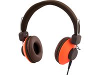 Hörlur+mic STREETZ over-ear Brun/Orange