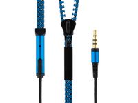 Hörlur+mic in-ear STREETZ Zip Blå