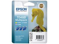 Epson Epson T048 Multipack - ljus magenta, ljus cyan, ljusgul - original - bläckpatron (package 3 each)