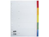 Plastregister  otryckta A4 5-flik