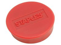 Magnetknappar STAPLES 25mm röd 10/FP