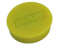 Magnetknappar STAPLES 25mm gul 10/FP