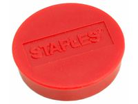 Magnetknappar STAPLES 30mm röd 10/FP