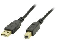 Kabel DELTACO USB 2.0 A-B 1m Svart