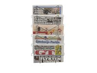 Broschyrställ A4 liggande 5-fack silver